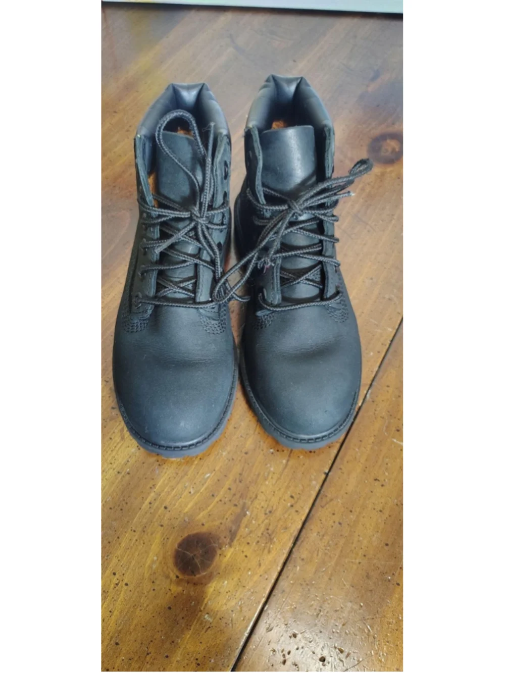 Timberland 6 Inch Insulated Boots Kids Size 12 Black Nubuck Winter Snow